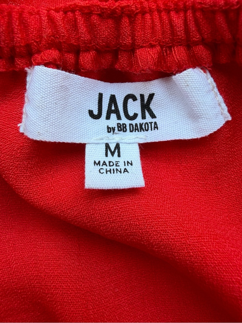 JACK by BB Dakota Off-Shoulder Bright Red Ruffles at Shoulders Mini Dress 💃 - Picture 2 of 9